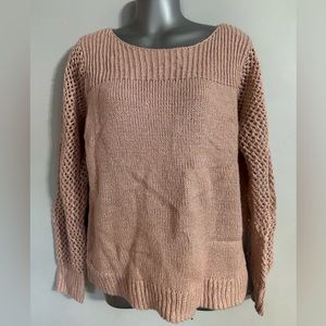 Amaryllis Pink Sweater with Gold Threads Size XL